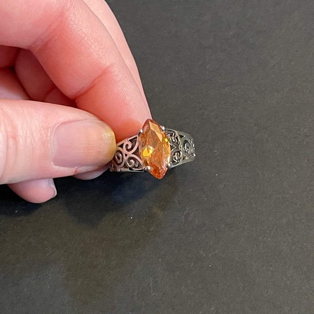 Orange stone ring